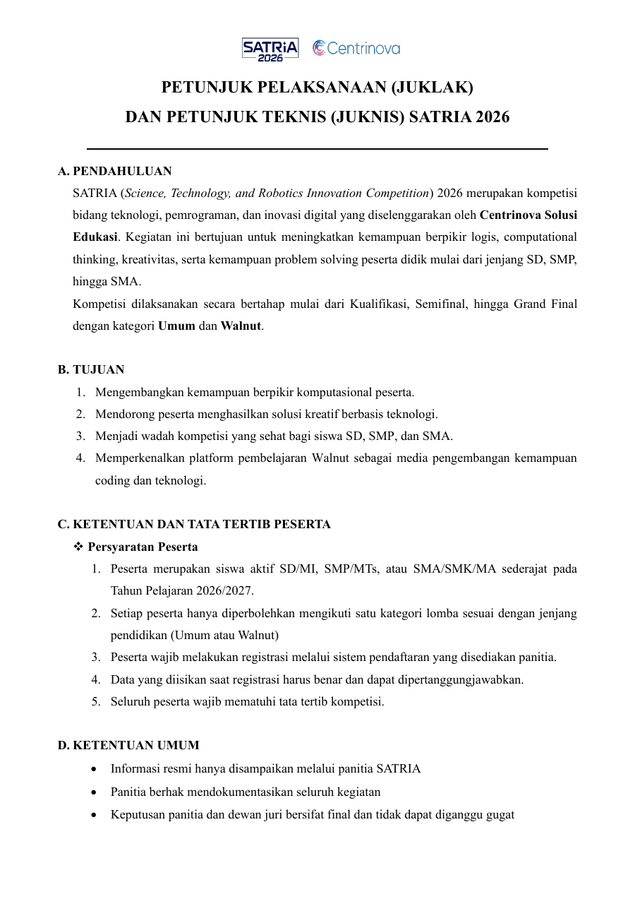 SATRIA 2026 Guidelines Preview